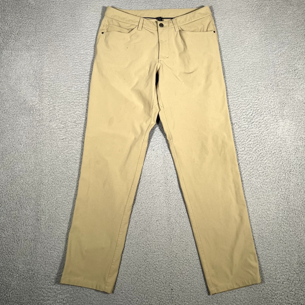 Lululemon Pants Mens 31x31 Tofino Sand ABC Classic Golf Tech Casual Preppy‎ Logo